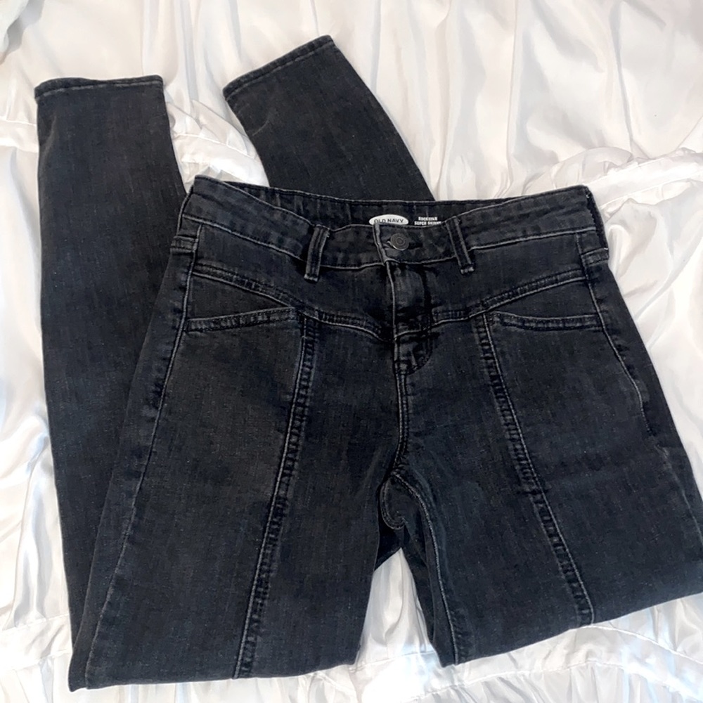 Old Navy Black Jeans with Seam Detail
